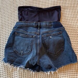 Abercrombie & Fitch Maternity Dark Blue Denim Shorts